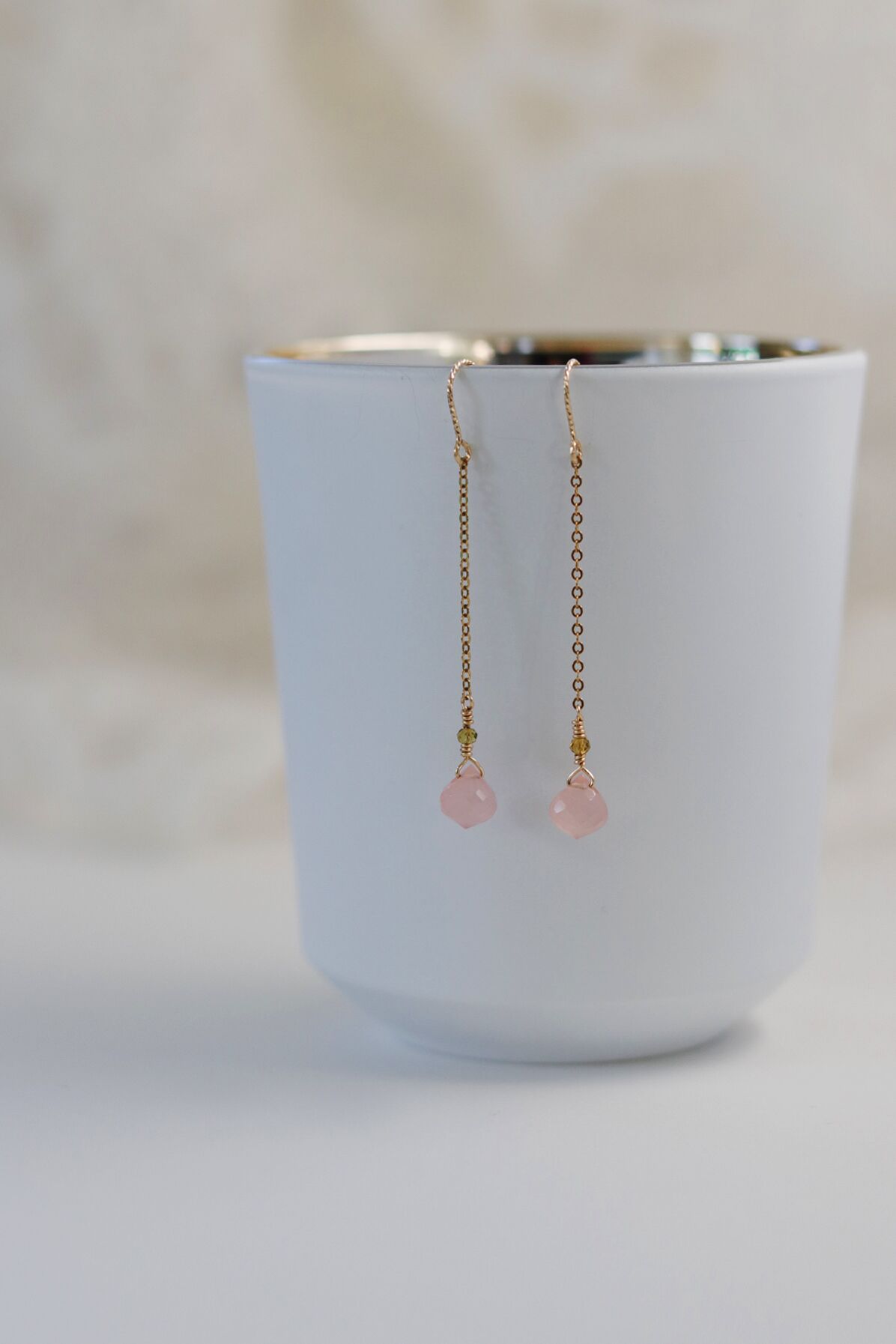 Gota de Rocío Earrings - Pink Onyx - Image 2