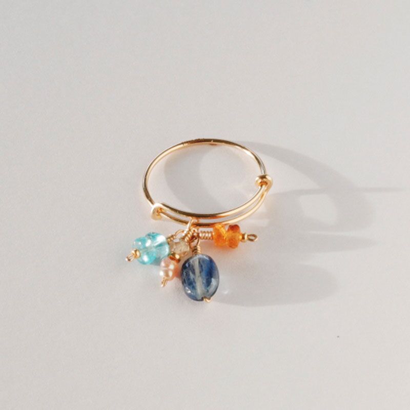 Popurrí Gemstones Ring - Kyanite & Apatite